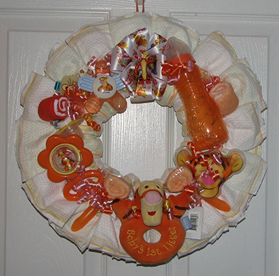 Tigger Diaper Wreath