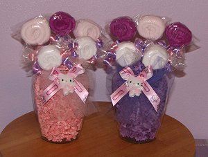 Baby Washcloth Lollipop Bouquet