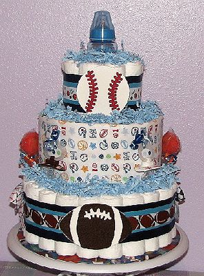 sports diaper cake