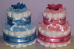 Diaper Cake Centerpieces