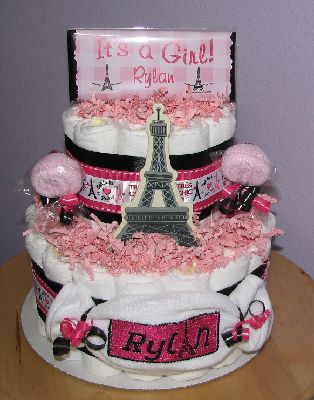 Paris-Diaper-Cake.JPG - Paris Diaper Cake