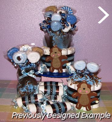 Custom-Boy-Gift-Set.JPG - Blue & Brown Monkey Themed Baby Shower Decorations