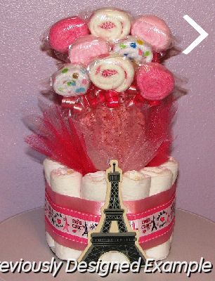 Paris-Diaper-Bouquet.JPG - Paris Themed Diaper Bouquet