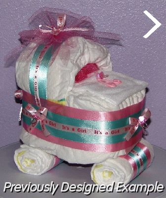 pink-tiffany-carriage.JPG - Pink and Tiffany Blue Diaper Carriage