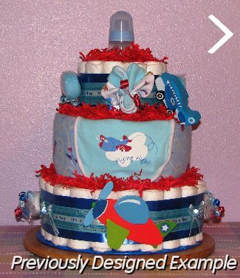 Airplane-Diaper-Cake.JPG - Airplane Themed Diaper Cake