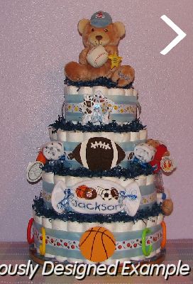 All-Sports-Diaper-Cake.JPG - Baseball Bear Sports Diaper Cake