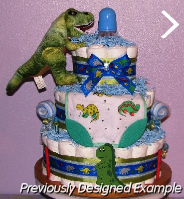 Dinosaur-Diaper-Cake.JPG - Dragon Diaper Cakes