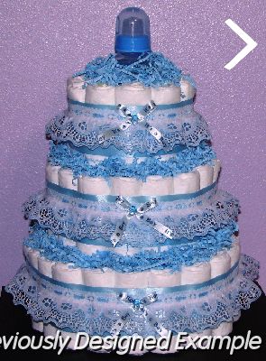 Elegant-Diaper-Cakes.JPG - Blue Lace