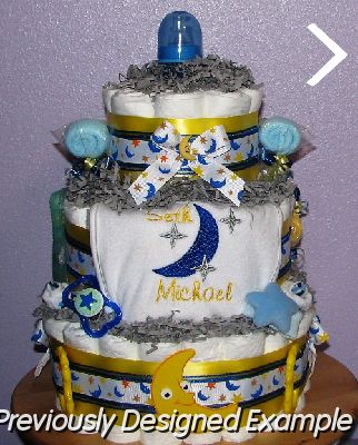 Moon-Stars-Diaper-Cake.JPG - Moon and Stars Diaper Cake