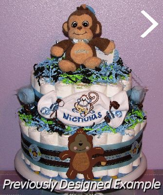 NicholasMonkey-Diaper-Cakes.JPG - Cute Monkey Diaper Cake
