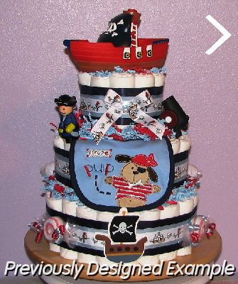 Pirate-Diaper-Cake.JPG - Pirate Tub Time Cake