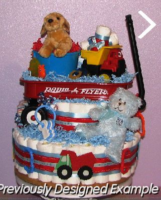 Red-Wagon-Diaper-Cake.JPG - Red Wagon Diaper Cake