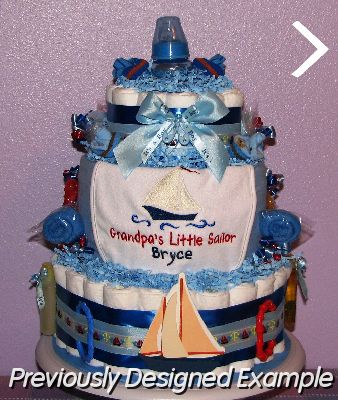 Sailor-Boy-Diaper-Cake.JPG - Custom Sailor Diaper Cake