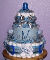 Blue-Silver-Diaper-Cake