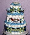 Blue-and-Mint-Diaper-Cake