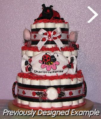 Charlotte-Ladybug-Diaper-Cake.JPG - Custom Ladybug / Charlotte