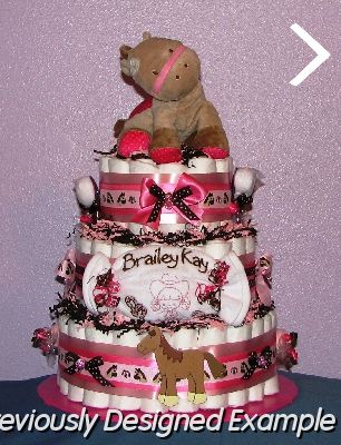 CowgirlBrailey.JPG - Cowgirl Western Diaper Cake