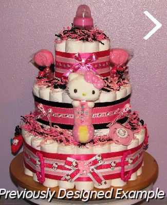 Hello-Kitty-Diaper-Cake.JPG - Hello Kitty Rattle Cake