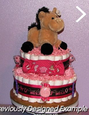 Little-Cowgirl-Diaper-Cake.JPG - Little Cowgirl Diaper Cake