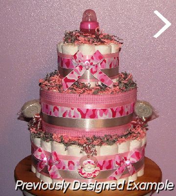 Pink-Camo-Diaper-Cake.JPG - Pink Camo Diaper Cakes