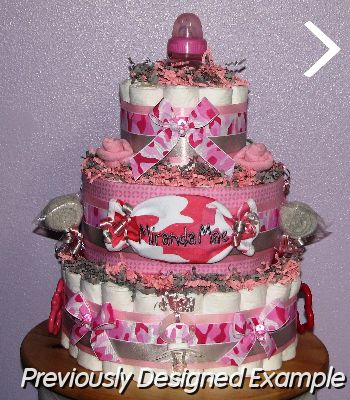 Pink-Camo-Diaper-Cakes.JPG - Pink Camo Diaper Cake