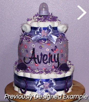 purple-diaper-cake.JPG - Purple Diaper Cake