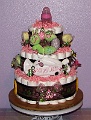 Lime-Brown-Pink-Diaper-Cake