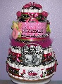Pink-Lime-Black-Diaper-Cakes