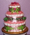Pink-Lime-Diaper-Cake