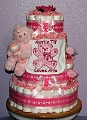 Pink-Teddy-Bear-Diaper-Cake