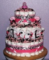 pink-damask-diaper-cake