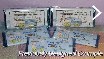 Carters-Train-Candy-Bar-Wrappers.JPG - Carter's Train Baby Shower Candy Bar Wrappers