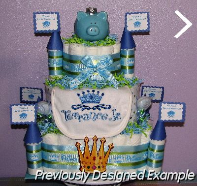 Prince-Diaper-Castle.JPG - Little Prince Diaper Cake