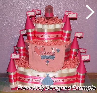 Princess-Castle.JPG - LIttle Princess Castle Diaper Cake