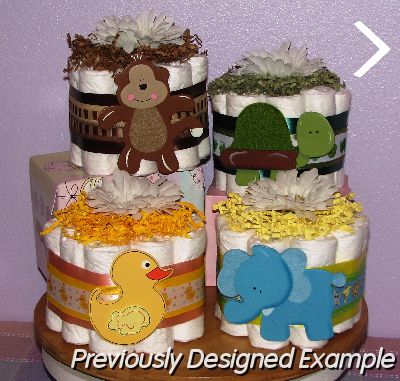 Animal-Cupcakes.JPG - Animal Themed Designer Diaper Cupcakes