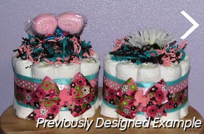 Baby-Girl-Diaper-Cupcakes.JPG - Pink & Teal Diaper Cupcakes