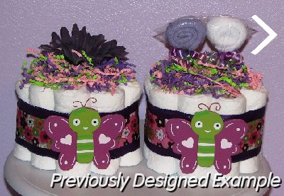 Butterfly-Diaper-Cupcakes.JPG - Purple Butterflies Designer Cupcakes