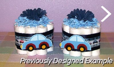 Car-Themed-Diaper-Cupcakes.JPG - Car Themed Diaper Cupcakes