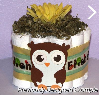 Forest-Animals-Diaper-Cupcake.JPG - Owl Forest Friends Diaper Cupcakes