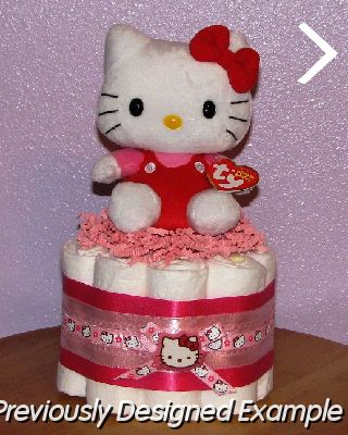 Hello-Kitty-Diaper-Cupcake.JPG - Special Request Hello Kitty Diaper Cupcake $15
