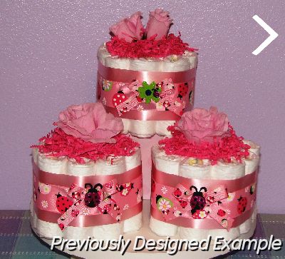 Ladybug-Cupcakes.JPG - Ladybug Designer Diaper Cupcakes