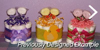 LollipopCupcakes.JPG - Washcloth Lollipop Diaper Cupcakes