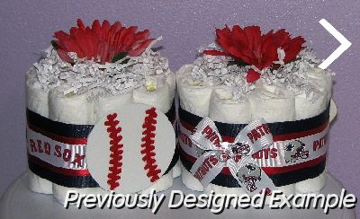 Patriots-Diaper-Cupcakes.JPG - Patriots Red Sox Diaper Cupcakes