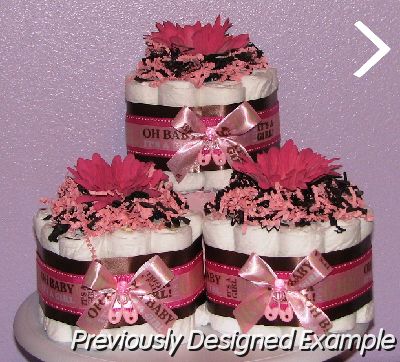 Pink-Brown-Diaper-Cupcakes.JPG - Pink & Brown Diaper Cupcakes