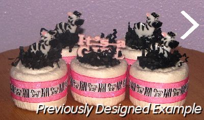 Zebra-Mini-Cupcakes.JPG - Pink Zebra Mini Diaper Cupcakes
