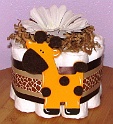 Giraffe-Diaper-Cupcake
