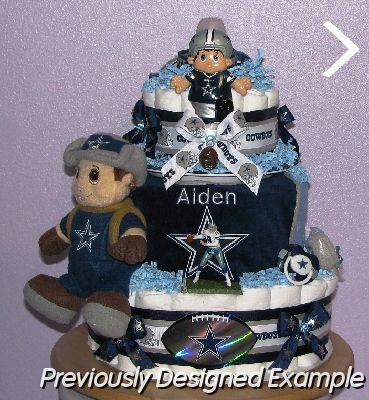DallasCowboys-Diaper-Cake.JPG - Dallas Cowboys Diaper Cake