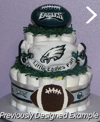 All Sports Diaper Cakes/eagles diaper cake