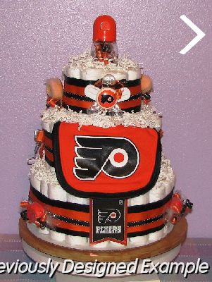 Flyers-Diaper-Cake.JPG - NHL Hockey Philadelphia Flyers
