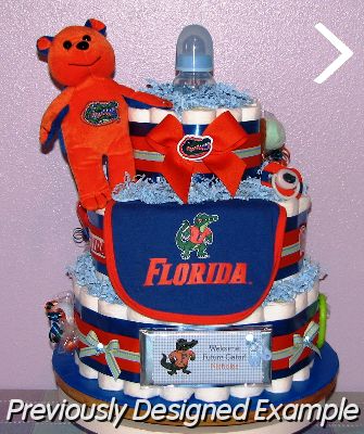 Gators-Diaper-Cake.JPG - Florida Gators Diaper Cake